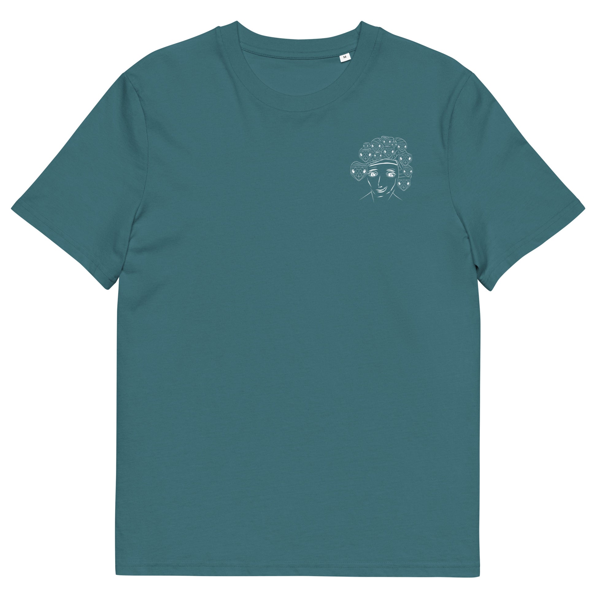 White Medusa | 100% Organic Cotton T Shirt in stargazer front view