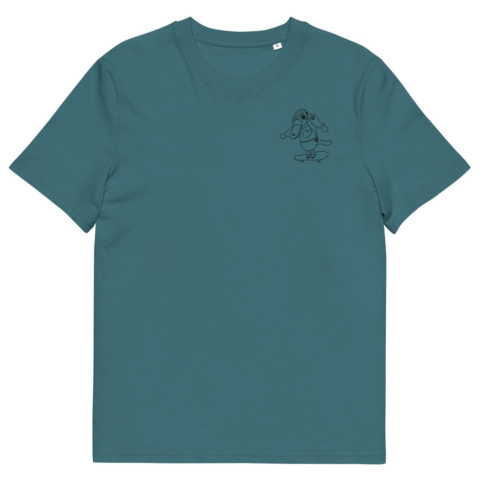Platypus Skateboarder | 100% Organic Cotton T Shirt in stargazer front