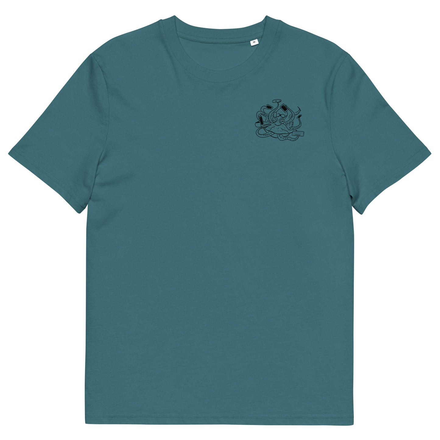 Octopus Office Worker | 100% Organic Cotton T Shirt in stargazer front