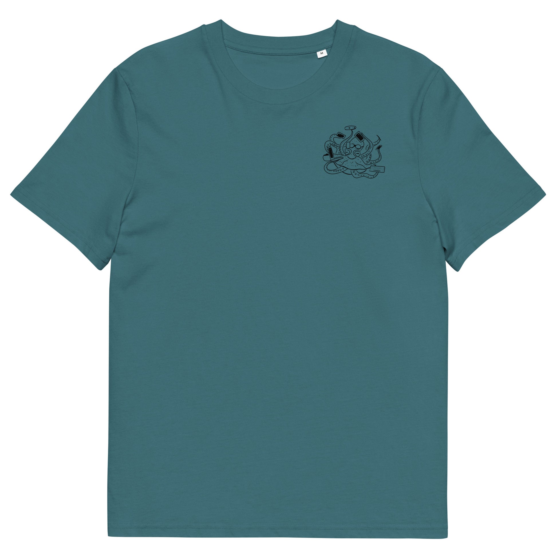 Octopus Office Worker | 100% Organic Cotton T Shirt in stargazer front