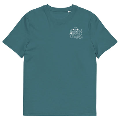 White Octopus Office Worker | 100% Organic Cotton T Shirt in stargazer front