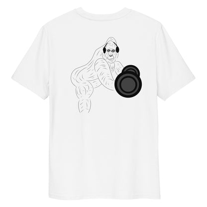 Gorilla Gym | 100% Organic Cotton T Shirt in white back