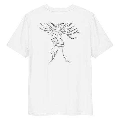Sustainable Embrace Tree | 100% Organic Cotton T Shirt in white back view