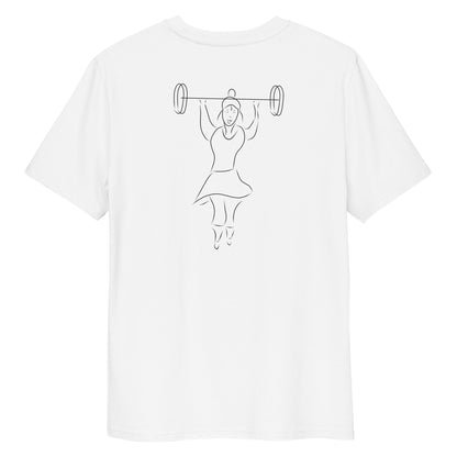Women That Lift | 100% Organic Cotton T Shirt in white back