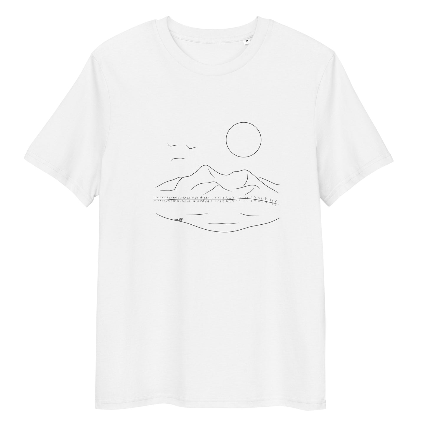 Mountain Serenity | 100% Organic Cotton T Shirt in white