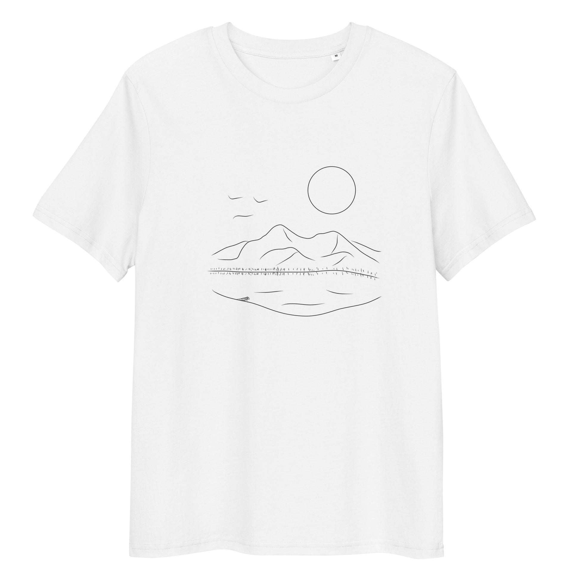 Mountain Serenity | 100% Organic Cotton T Shirt in white