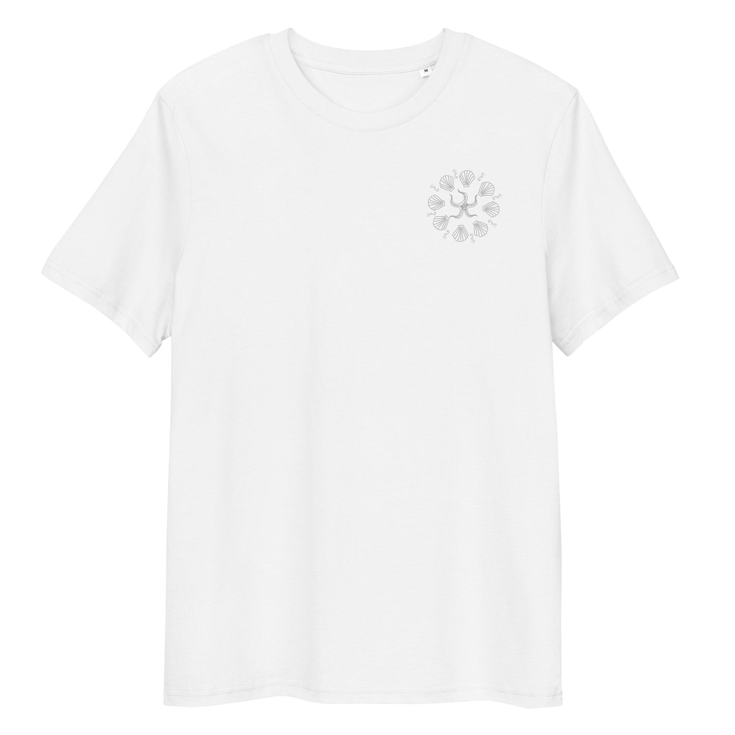 Ocean Symphony | 100% Organic Cotton T Shirt in white