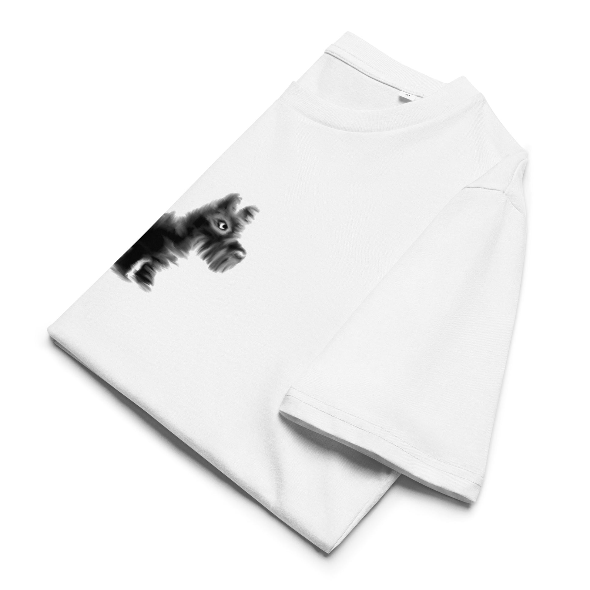 Dog Black | 100% Organic Cotton T Shirt folded