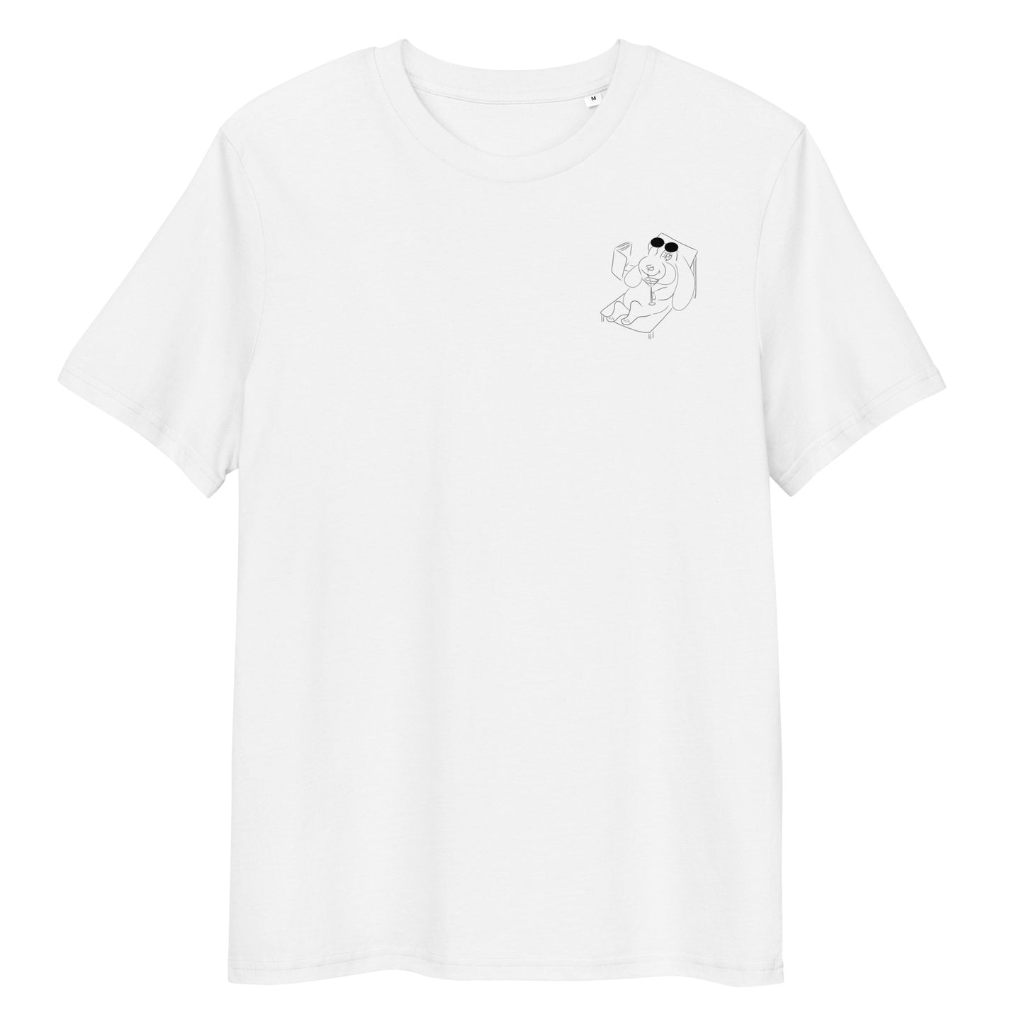 Bunny hop and sip  | 100% Organic Cotton T Shirt in white 