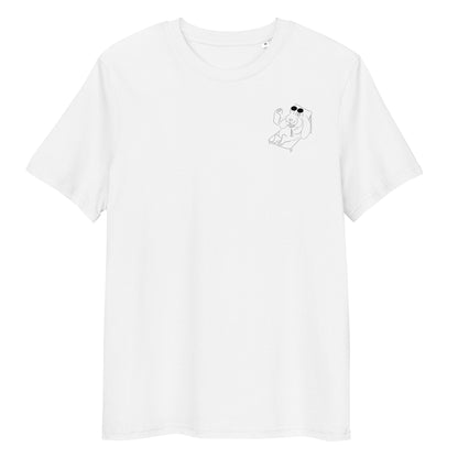 Bunny hop and sip  | 100% Organic Cotton T Shirt in white 