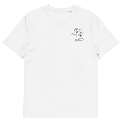 Platypus Skateboarder | 100% Organic Cotton T Shirt in white front