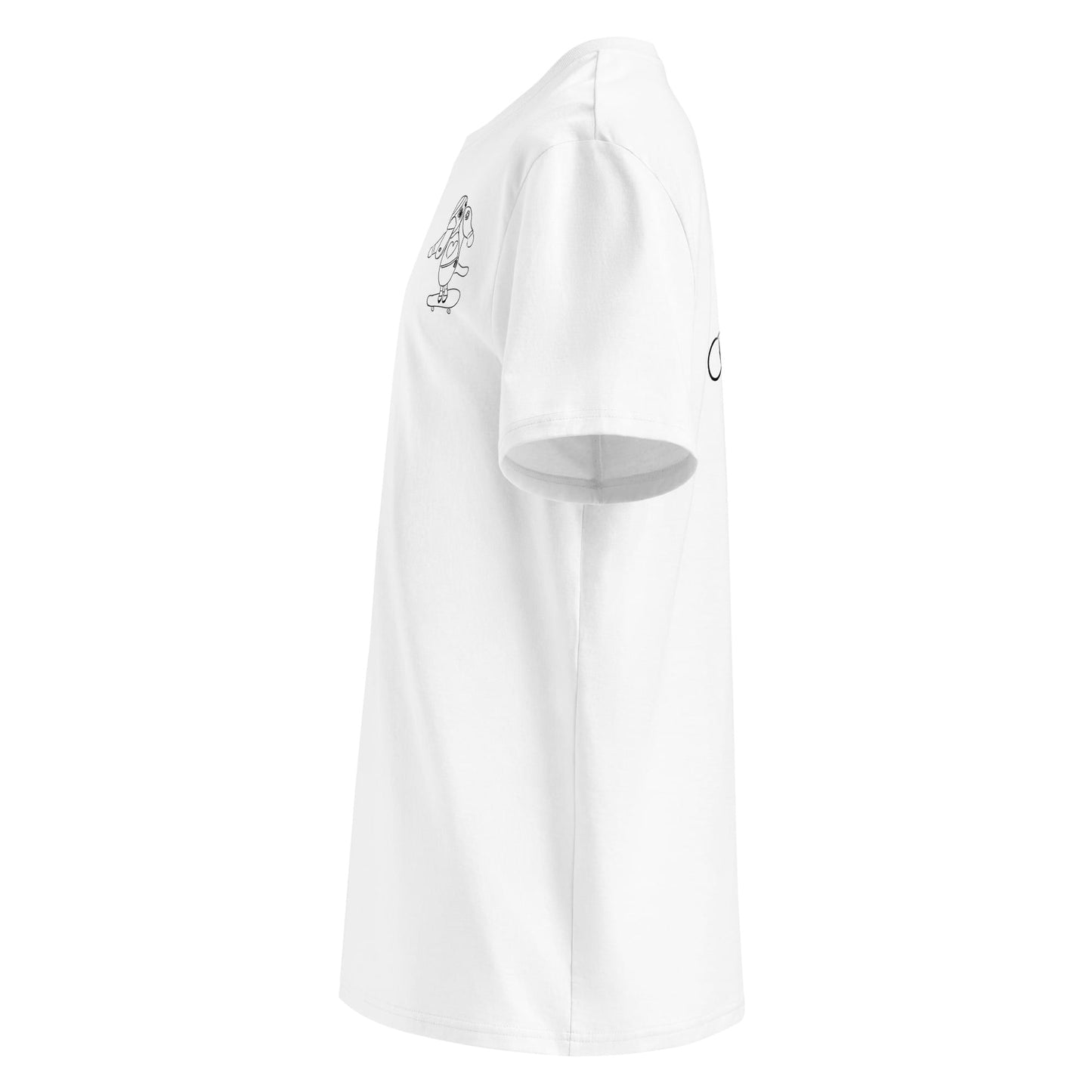 Platypus Skateboarder | 100% Organic Cotton T Shirt in white side