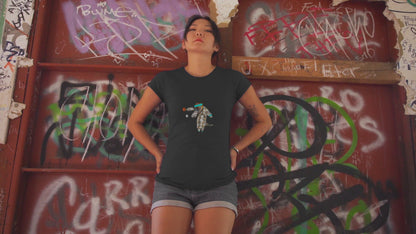 Ping Pong Platypus | Women's 100% Organic Cotton T Shirt worn by a woman