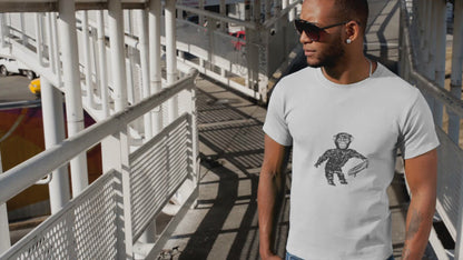 Chimp with a skateboard vegan organic cotton t-shirt