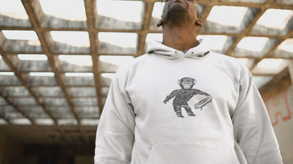 Chimp with a skateboard sustainable vegan hoodie