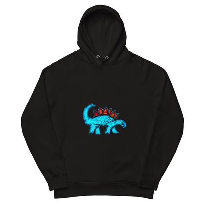 Stegosaurus sustainable vegan hoodie in black