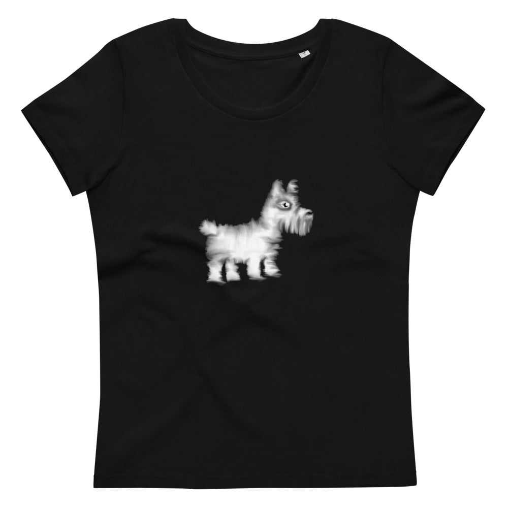 Westie women's vegan organic cotton t-shirt in black