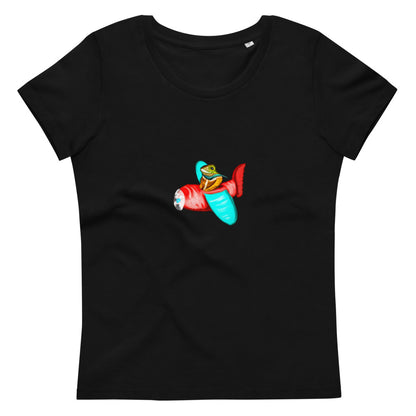 Flying Lizard | Women's 100% Organic Cotton T Shirt in black